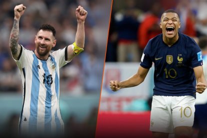 Lionel Messi (i) y Kylian Mbappé son las figuras de Argentina y Francia, respectivamente.