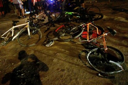 Estado en que quedaron las bicicletas