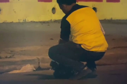 Personal de Criminalística hizo el levantamiento de la cabeza hallada.