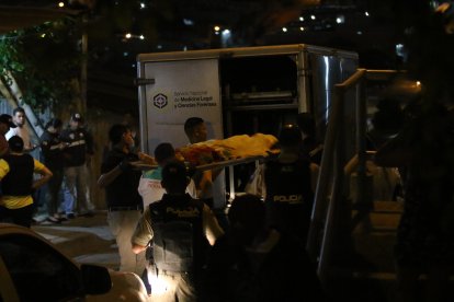 Los hermanos Barberán Ibarra fueron llevados al Laboratorio de Criminalística.