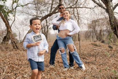 La también presentadora se realizó una sesión de fotos familiar.