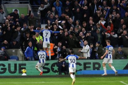 El Brighton de Moisés Caicedo, Estupiñán y Sarmiento derrotó al Liverpool y sueña con la Champions
