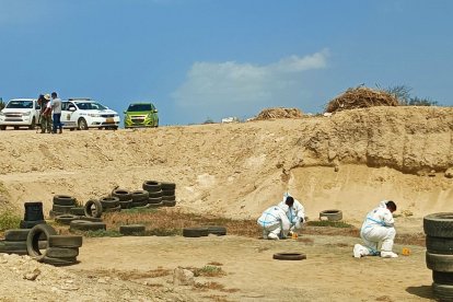 En el sitio se encontró gran cantidad de indicios balísticos.