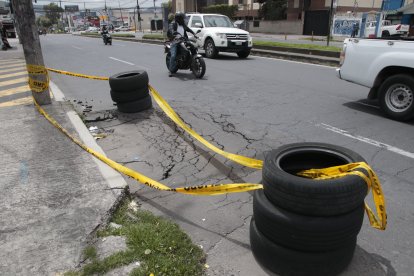 El hundimiento empezó hace dos meses, pero en los últimos días avanzó más por las intensas lluvias.