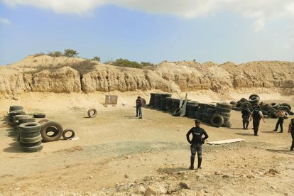 La pequeña pista serviría además, cree la Policía, para el adiestramiento de los motorizados en los momentos de escape.