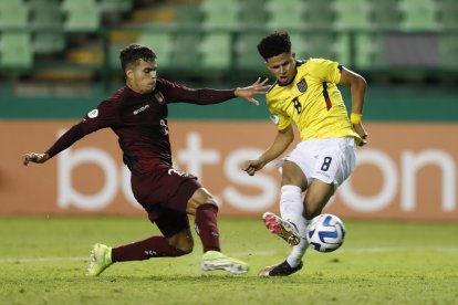 La sub-20 de Ecuador cayó ante Venezuela, en la tercera fecha del Grupo B del Sudamericano de Colombia.