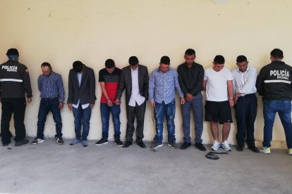 Los sujetos estaban en una casa de la Mitad del Mundo, norte de Quito.