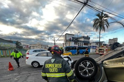 Los heridos del norte de Quito fueron atendidos en el lugar.