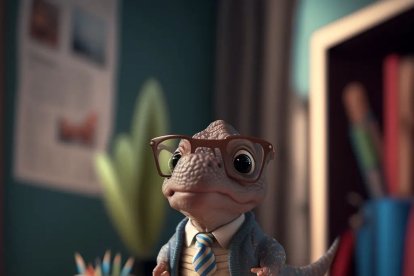 En los últimos días, las imágenes de dinosaurios vistiendo uniformes e implementos de varias profesiones se viralizaron en Internet.