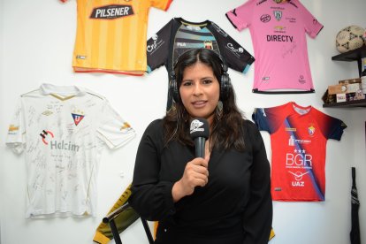Manuela Salazar es narradora deportiva, una de las pocas en Ecuador.
