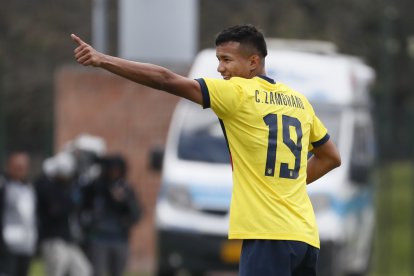 Cristhoper Zambrano le dio el 1-1 a Ecuador, en el duelo ante Venezuela, en la cuarta fecha del hexagonal final del Sudamericano sub-20.