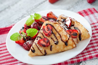Crepe, un postre romántico.