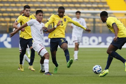 La sub-20 de Ecuador igualó 1-1 ante Venezuela, en la penúltima fecha del Sudamericano de Colombia.
