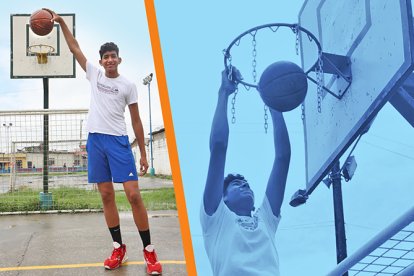 Paulo Salazar, un enorme del básquet que tiene 17 años.