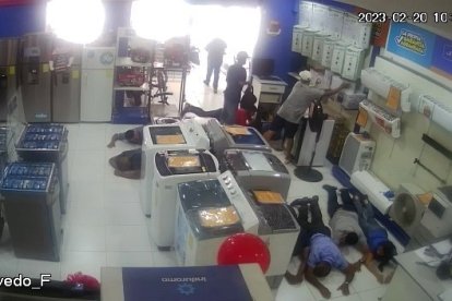 Imagen de uno de los asaltos a un establecimiento.