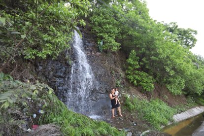 Quienes transitaban por el sector aprovecharon para sacarse fotos.