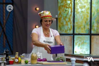 Alexandra durante uno de los retos del programa.