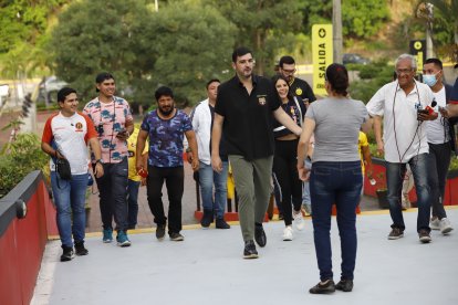 Aquiles Álvarez regreso al estadio Banco Pichincha, 9 meses después, ahora como alcalde electo de Guayaqui.