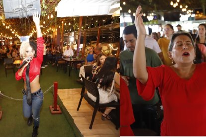 Ambiente de celebración con baile, risas y bebidas alcohólicas se ve en La Cuadra por las noches. Los domingos por la mañana, la reverencia, agradecimientos, lágrimas y oración a Dios.