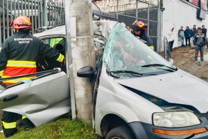 El percance vial ocurrió en el norte de Quito, en el sector El Condado.