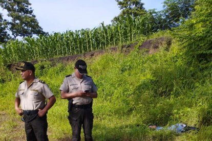 Los cuerpos fueron hallados entre los matorrales.