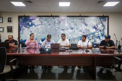 El presidente Lasso dirigió la sesión de emergencia del COE Nacional.