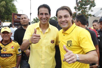 José Francisco Cevallos y Carlos Alfaro Moreno fueron el presidente y vicepresidente, respectivamente, de Barcelona entre 2015 y 2019.