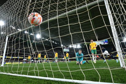 El segundo gol de Ecuador, de William Pacho que le dio la victoria ante Australia.