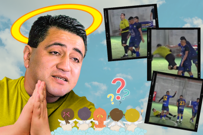 Byron Moreno afirma que el moretón no se lo hizo él, y que todo está registrado en el video de la agresión que circula a nivel mundial.