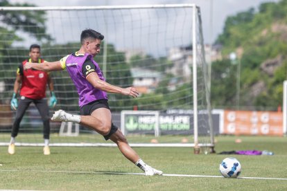 Fernando Gaibor listo para jugar ante Mushuc Runa.