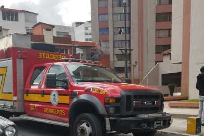 El percance se registró en un edificio del norte de Quito, el sábado 1 de abril de 2023.