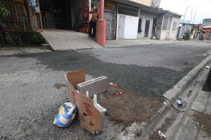 En este lugar quedó tendido el cuerpo de Jonathan Parrales Figueroa