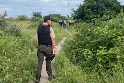 Los cuerpos fueron encontrados en un sector donde hay maleza.