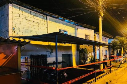 La edificación antes de derrumbarse.