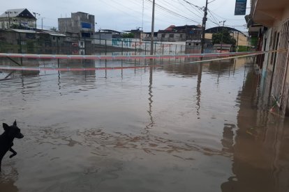 Varios sectores de Santa Lucía han sido afectados por las lluvias.