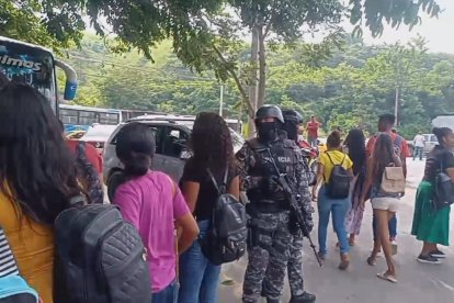 En el establecimiento se produjo una balacera luego de que los guardias intentaran detener el asalto.