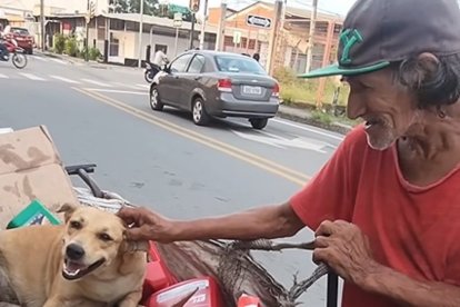 Sandocán y su mascota, Muñeca Brava, se guardan fidelidad.