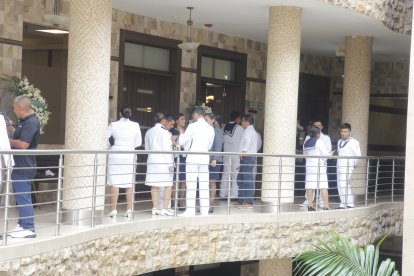 El velorio se desarrolló la mañana de ayer. Compañeros de Lema estuvieron presentes.