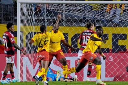 Aucas venció a Flamengo de Brasil, en la primera fecha de la Copa Libertadores.