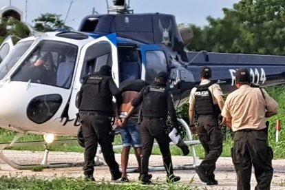 El sospechoso fue trasladado la tarde del sábado 5 de mayo de 2023.