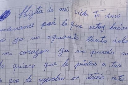 La carta que dejó la mujer antes de suicidarse