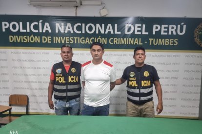 El hombre fue capturado gracias a labores conjuntas entre la Policía de Perú y Ecuador