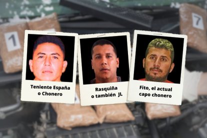 Los Choneros ha tenido tres líderes -o comandantes- en su historia: Teniente España, Rasquiña y Fito. Este último tenía a Junior Roldán como segundo al mando.