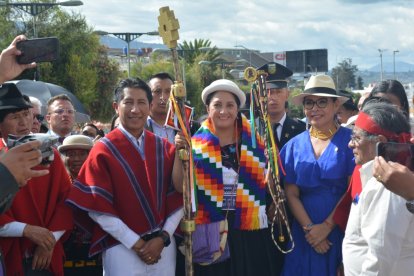 Diana Caiza es la primera alcaldesa de Ambato.