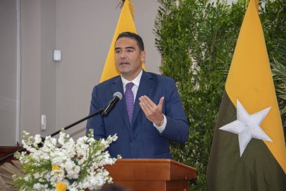 Durante su intervención, en la ceremonia de posesión, Yúnez habló de los cuatro ejes que marcarán el periodo 2023-2027.