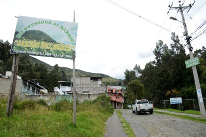 Este es el  ingreso hacia Guanajucho, donde fue abandonado el cuerpo de Cárdenas Macas.