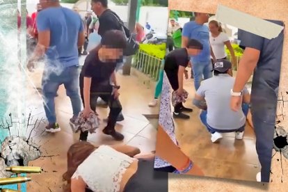 El menor se desesperó al ver a su mamá sangrando. Ni su herida en la pierna le interesaba, solo ella.