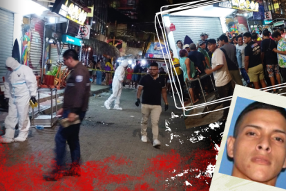 Agentes de Criminalística recogieron 66 indicios balísticos en la escena del crimen. En el lugar fue asesinado Jefferson Santana, alias Moro.