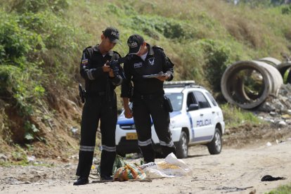 Un mensaje intimidante fue dejado en la escena del hallazgo