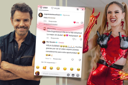 La guayaquileña fue observada por el actor mexicano Eugenio Derbez.